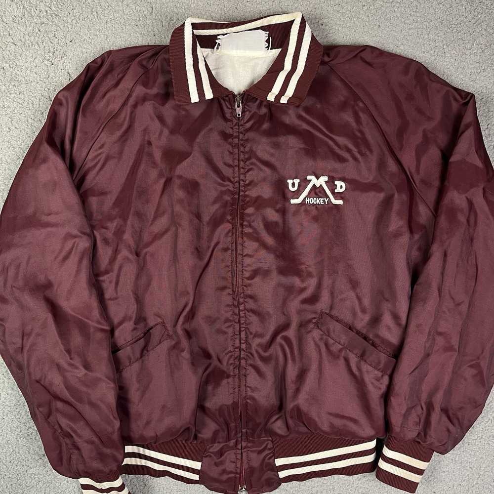 Vintage 90s‎ UMD Bulldogs Hockey Jacket Satin Coat Minnesota Duluth